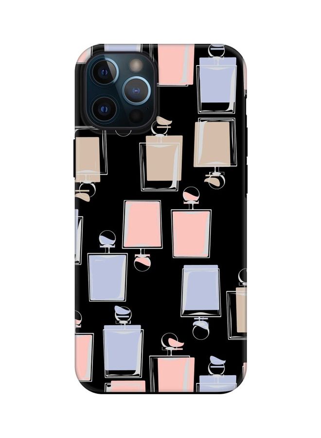 ستايلايزد غطاء حماية واقٍ لهاتف أبل آيفون 12 برو ماكس مزين بنقش عبوات عطر - Image 1