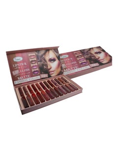 24-Piece Lipstick And Lip Gloss Set Multicolour - v1604557898/N41872785A_1