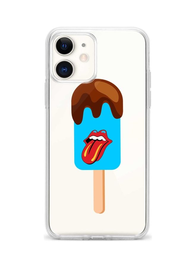 Stylizedd Lick Lick Printed Case Cover For Apple iPhone 12 mini White/Blue/Brown - Image 1