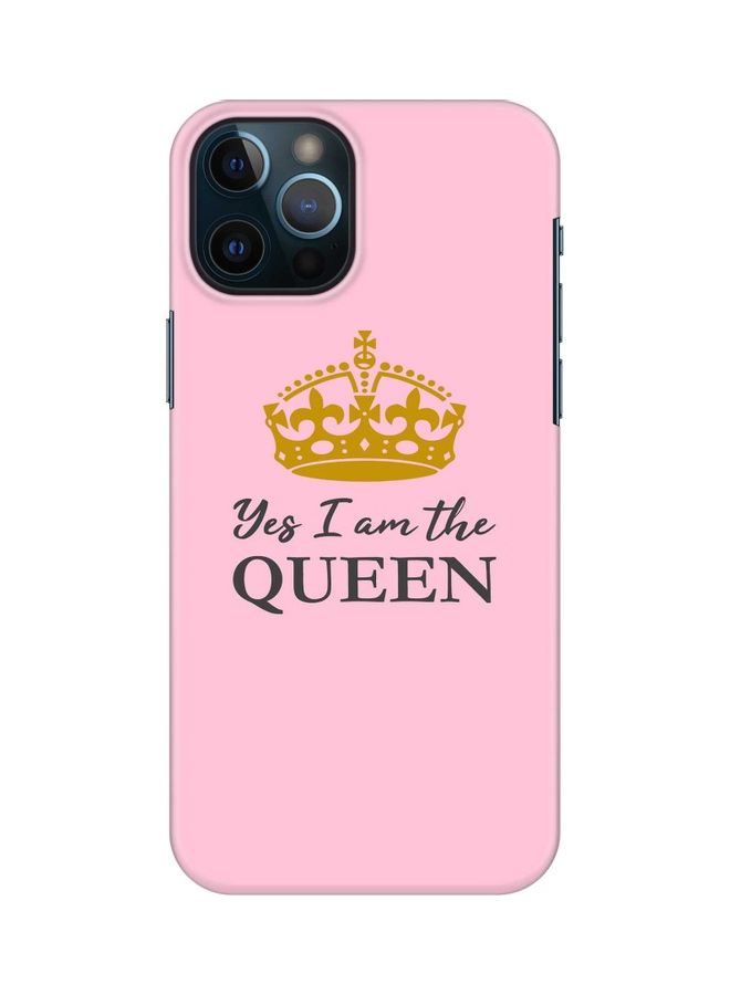 ستايلايزد غطاء حماية واق من سلسلة كلاسيك سناب لهاتف أيل آيفون 12 برو ماكس بطبعة "Yes I'm The Queen" - Image 1