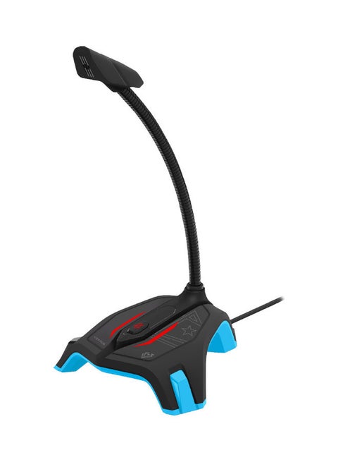 ميكروفون ألعاب احترافي عالي الوضوح متعدد الاتجاهات بمنفذ USB مع عنق مرن STREAMER-2.BLUE أزرق