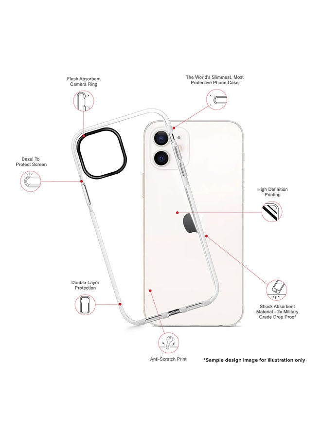 Stylizedd Transparent Dual-Layered Shockproof Cover For Apple iPhone 12 Mini Multicolour - Image 2