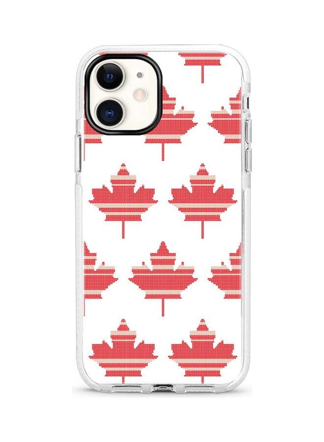 ستايلايزد غطاء حماية مزين بطبعة قفاز بنمط نبات القيقب عليه بالكامل لهاتف أبل آيفون 12 ميني متعدد الألوان - Image 1