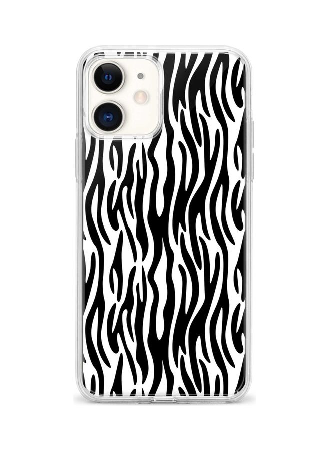 Stylizedd Classic Clear Case Cover For Apple iPhone 12 mini Zebra Stripes - Image 1