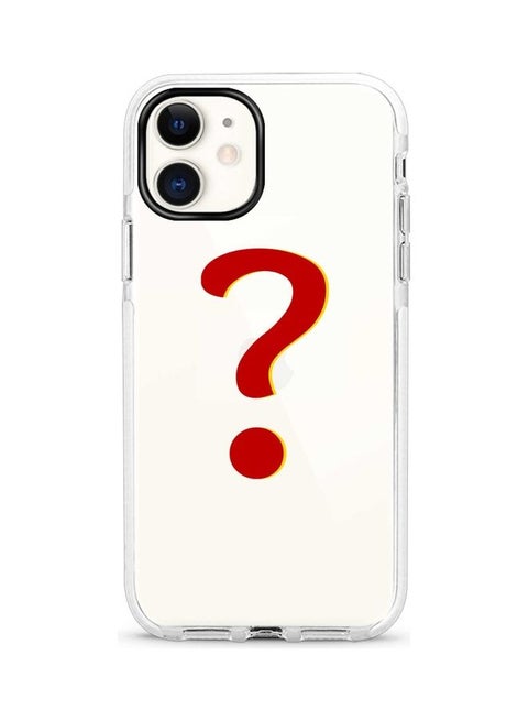 Case For Apple Iphone 12 Mini Question Clear/Red