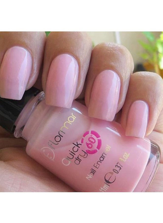 flormar Quick Dry Nail Enamel D02 Soft Pink  - Image 2
