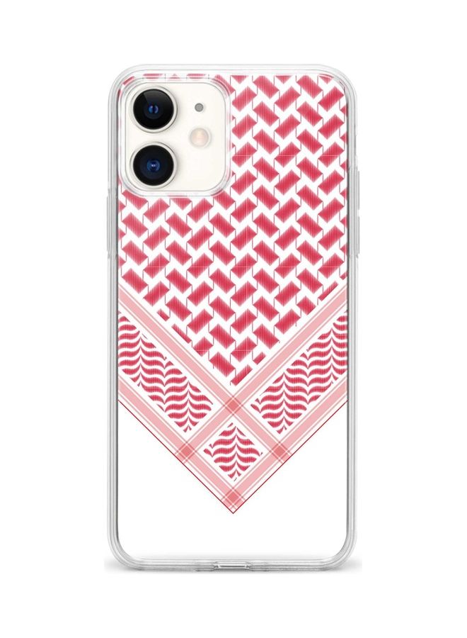 Stylizedd Victory Shemag Transparent Cover For iPhone 12 Mini Red/White - Image 1