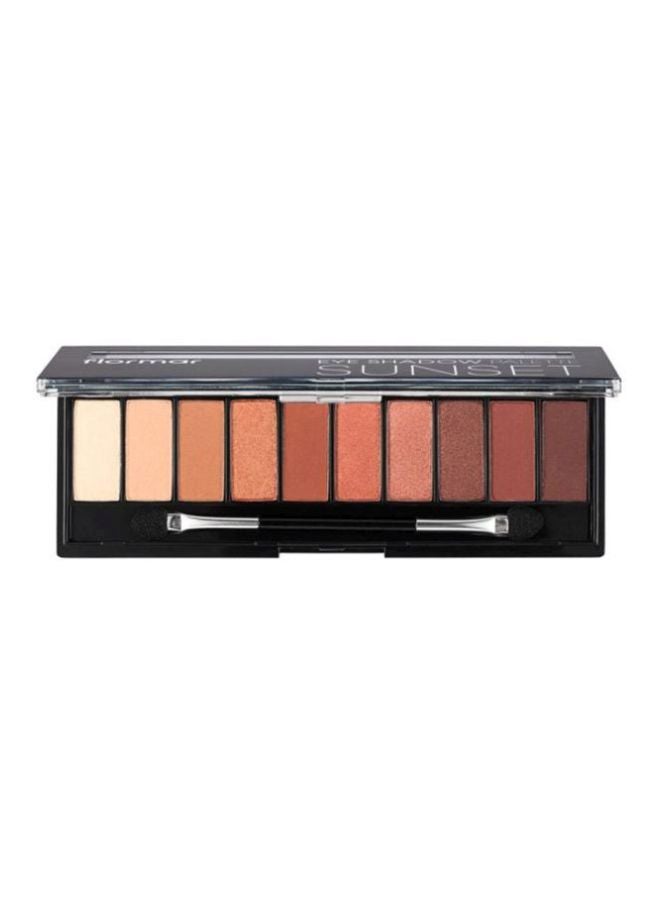 flormar 10 Shades Eyeshadow Palette 003 Sunset - Image 1