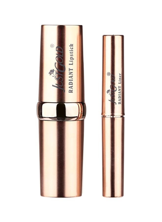 JUST GOLD Radiant Lipstick And Lip Liner 17 Purple - Image 2