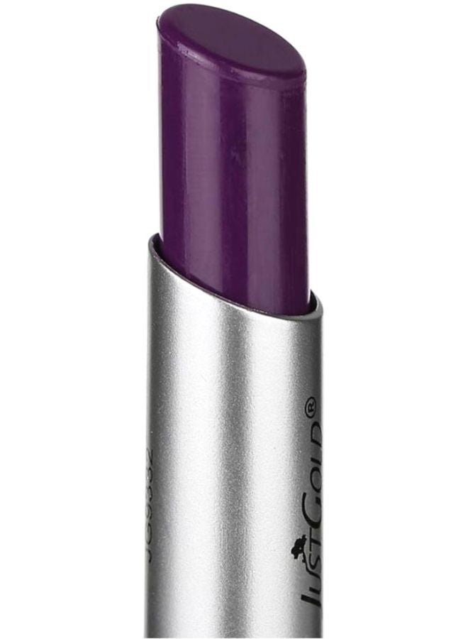 JUST GOLD Bold Passion Shiny Lipstick 24 Purple  - Image 4