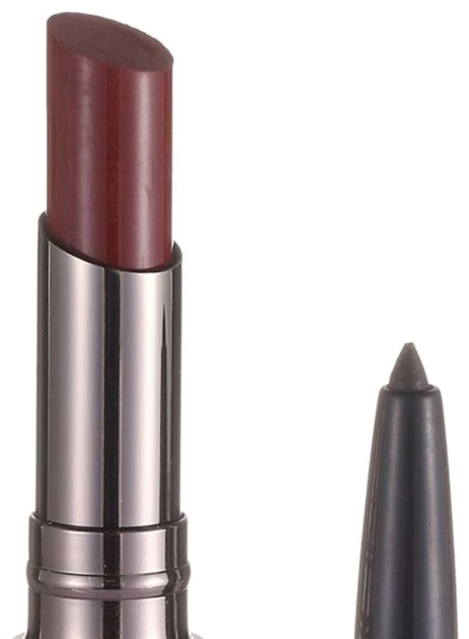 JUST GOLD 2-In-1 Moisture Lipstick With Lip Liner 12 Brown - Image 4