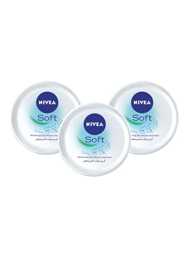 Nivea - Pack Of 3 Soft Refreshingly Moisturizing Creme 900ml - Image 1