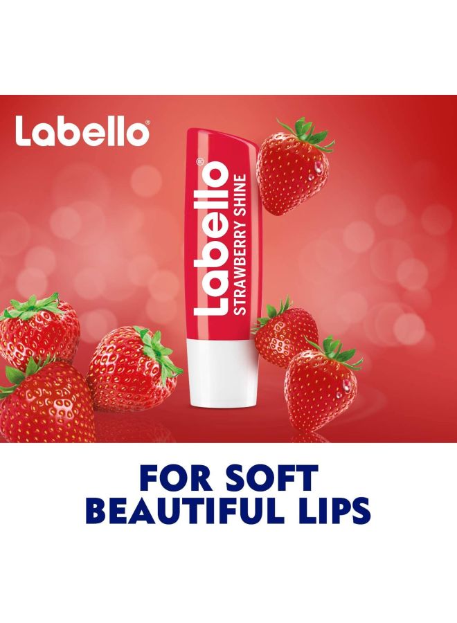 Labello Strawberry Shine Lip Balm Red 5.5ml - Image 3