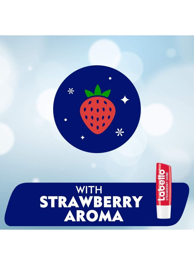 Labello Strawberry Shine Lip Balm Red 5.5ml - Image 4