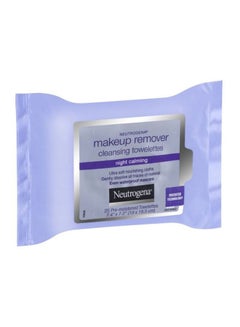 Neutrogena Pack Of 3 Night Calming Makeup Remover Cleansing Towelettes Purple 7.4x7.2inch  - Image 2