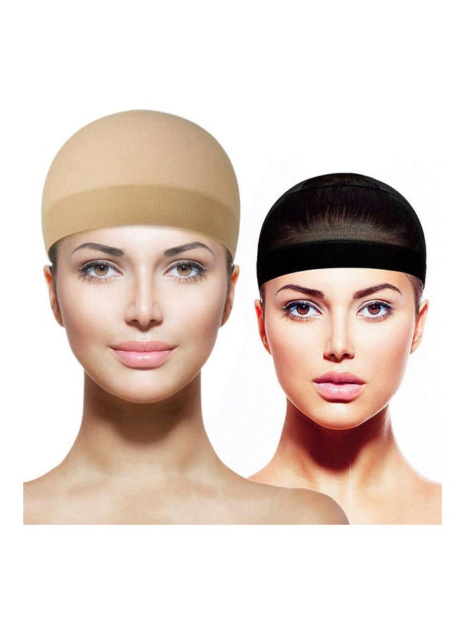 Generic 2-Piece Stretchable Wig Liner Cap Nude 16.1x9.8x0.5cm - Image 2