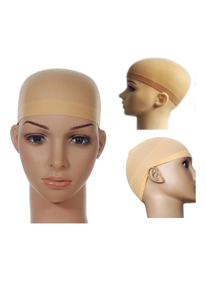 Generic 2-Piece Stretchable Wig Liner Cap Nude 16.1x9.8x0.5cm - Image 5