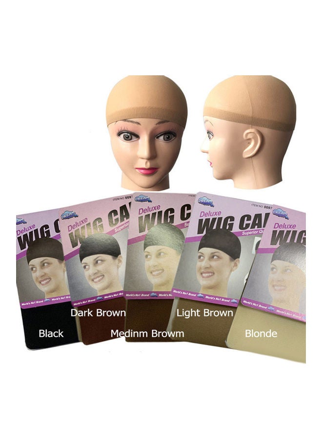 Generic 2-Piece Stretchable Wig Cap Blonde 20cm - Image 4