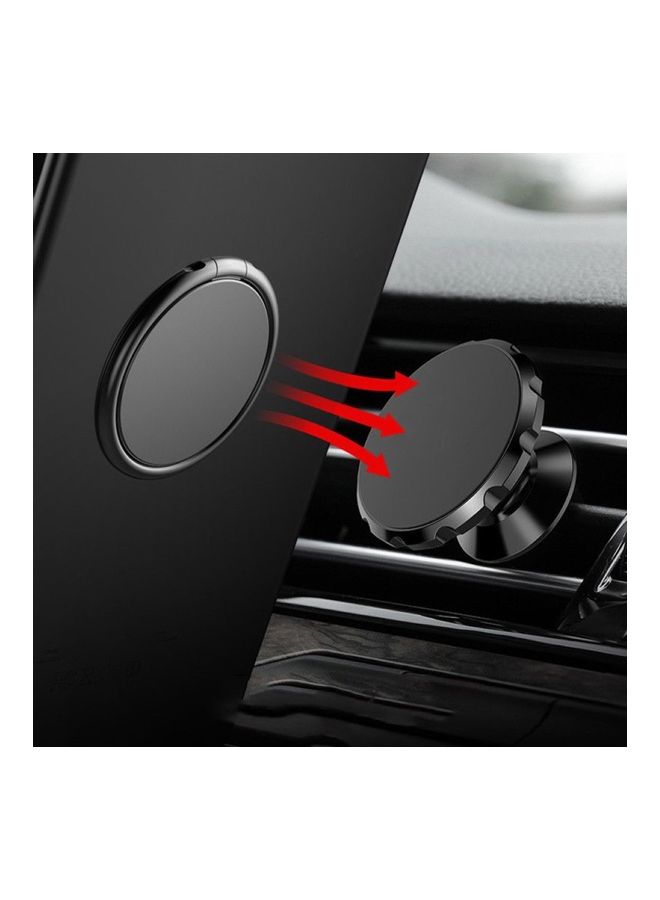 Metal 360 Degree Rotation Adhesive Finger Ring Phone Holder Black  - Image 5
