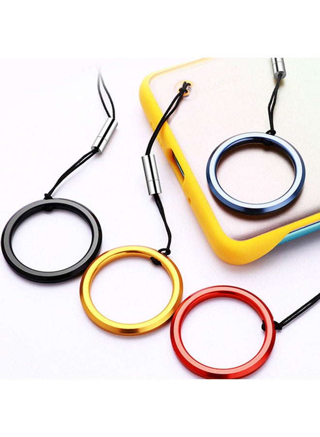 Detachable Mobile Phone Finger Ring Hanging Rope Black - Image 3