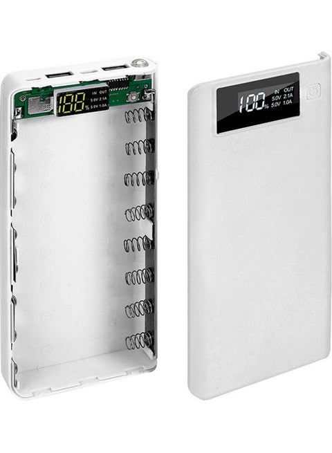 USB Type-C LCD Display DIY Mobile Power Bank Case White