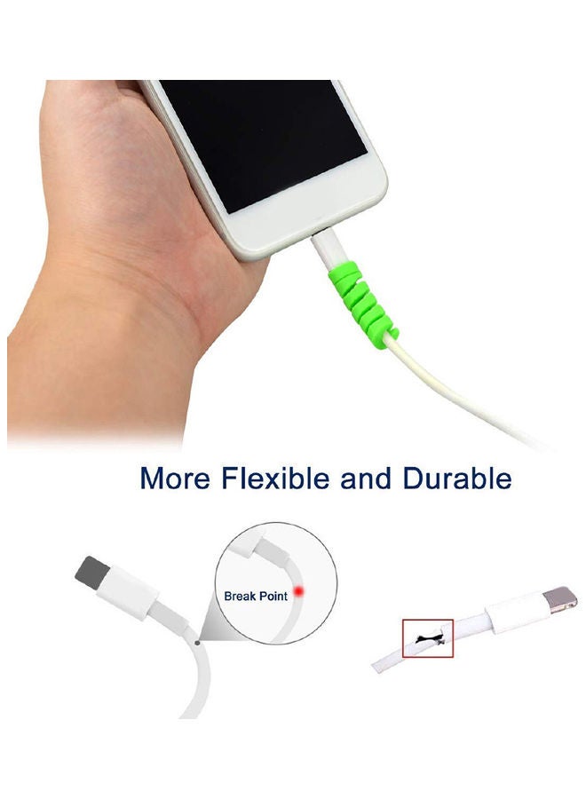 10-Piece Silicone USB Charging Cable Protector Grey - Image 4