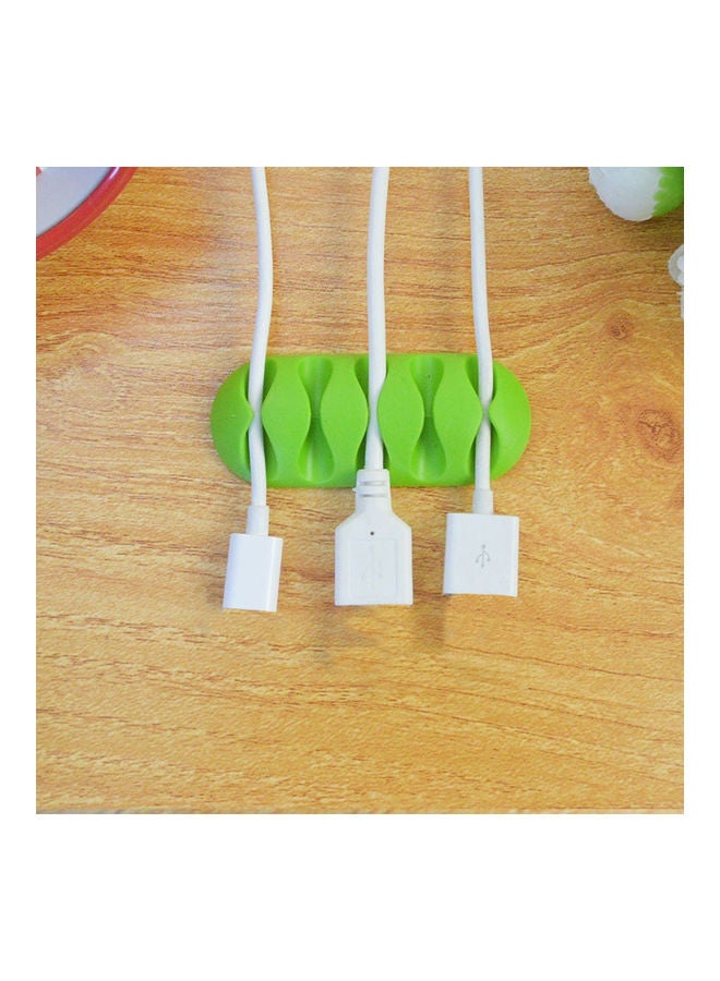 5-Slot Adhesive Earphone Cable Organizer White - Image 5