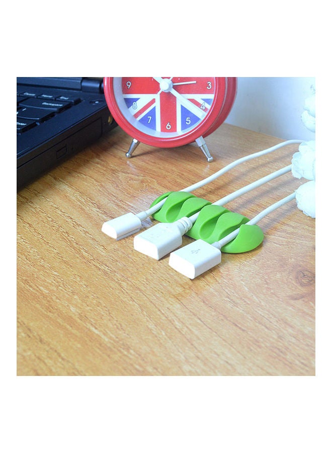 5-Slot Adhesive Earphone Cable Organizer Pink - Image 4