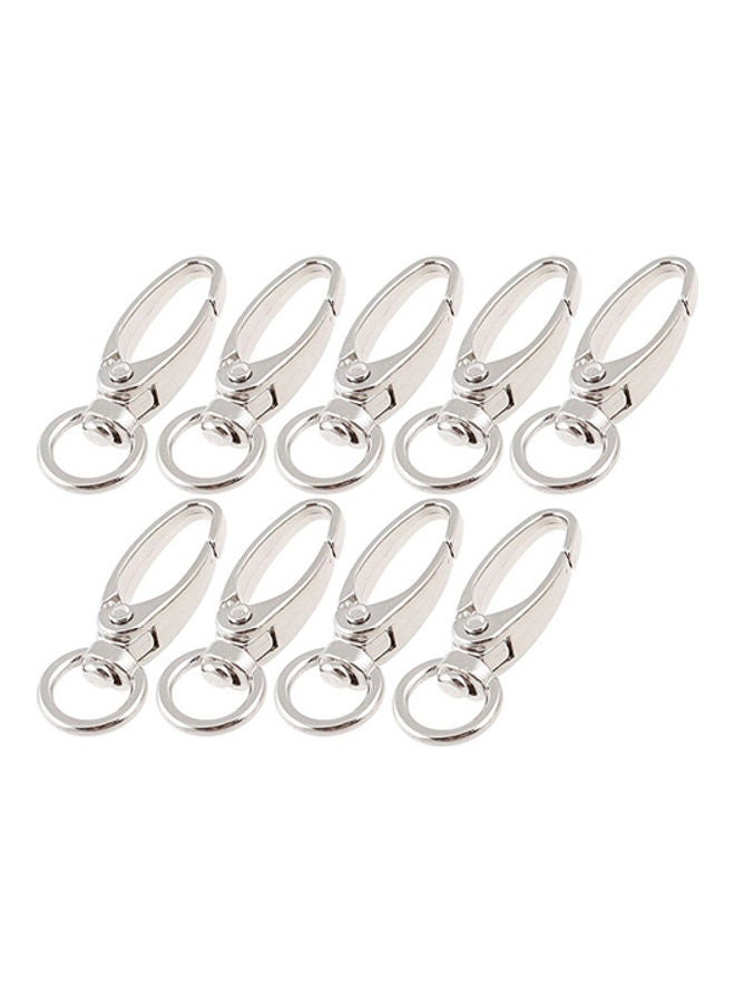 9-Piece D Swivel Trigger Hooks Set Silver  - Image 1