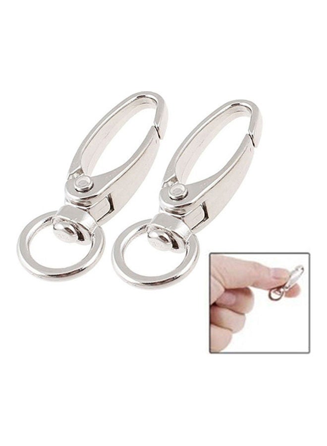 9-Piece D Swivel Trigger Hooks Set Silver  - Image 2