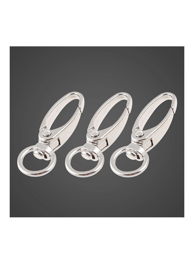 9-Piece D Swivel Trigger Hooks Set Silver  - Image 3