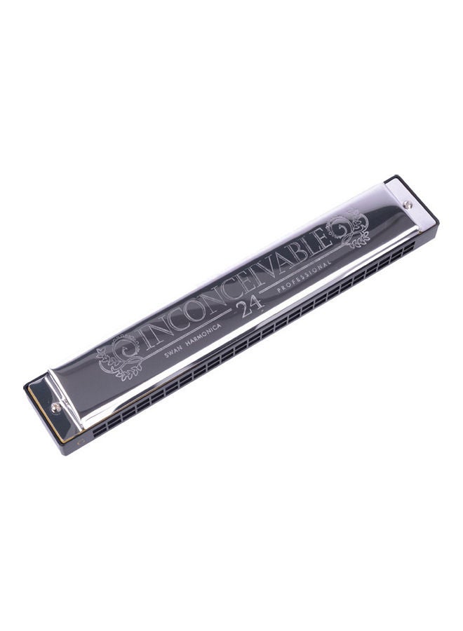 Generic Swan Sw24-4 Tremolo Harmonica 24 Holes 48 Tones C Key Harmonica  - Image 2