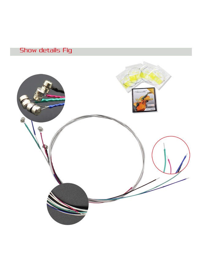 Generic - 4 Pieces Violin Strings E-A-D-G Exquisite Stringed Musical Instrument Parts Accessories Set - Image 1