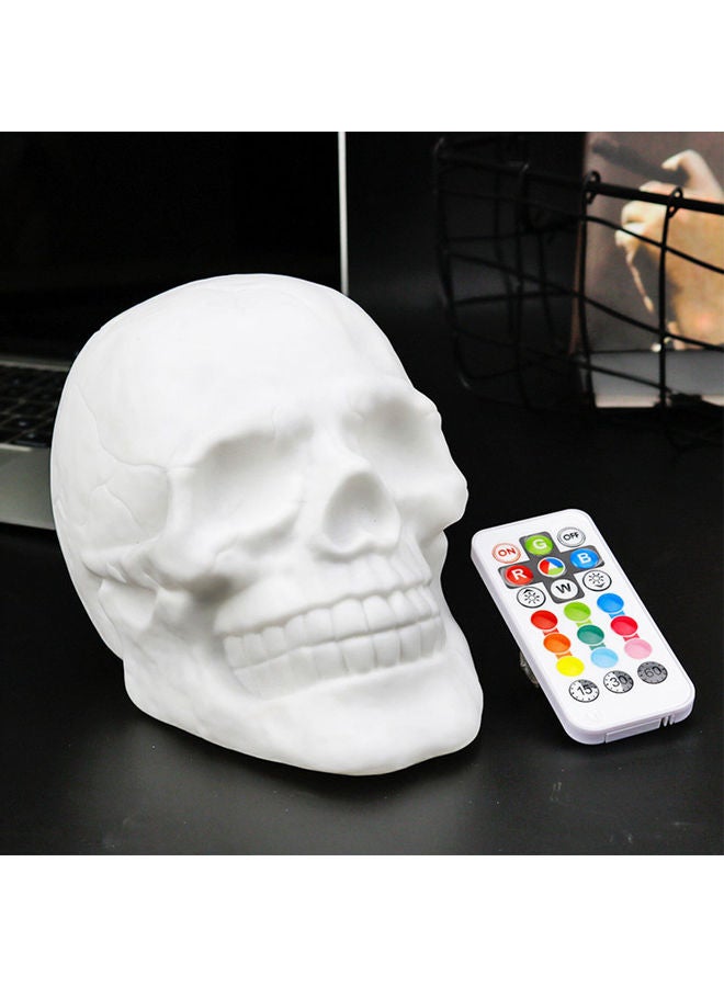 Remote Control USB Charging LED Skull Head Patting Lamp multicolor 180x110x125mm - Image 1