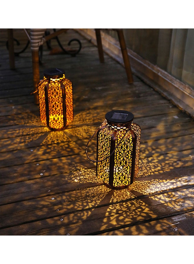فانوس بمصباح مصابيح LED فاتح وارم 22x14سم - Image 2