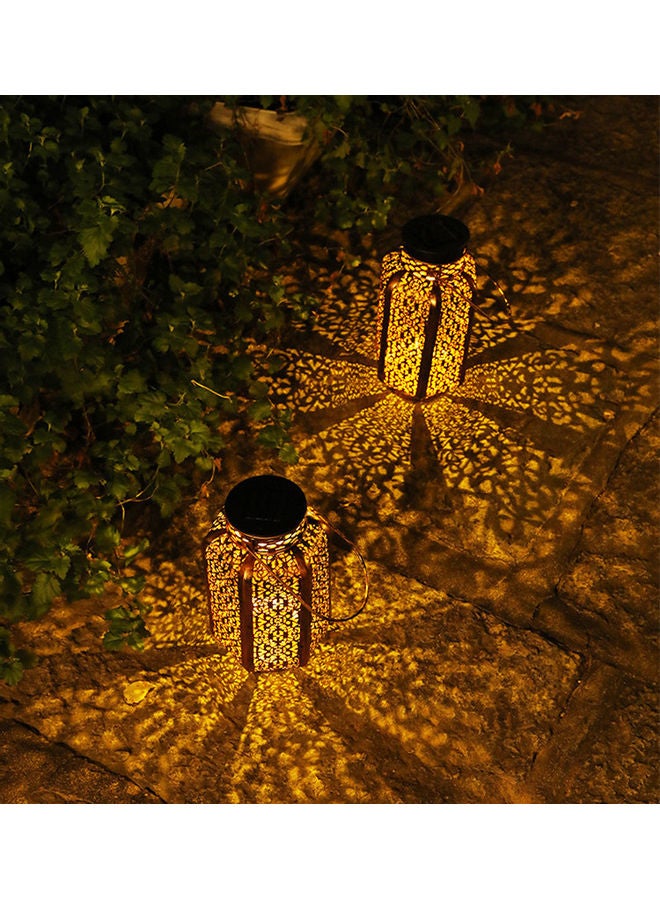 فانوس بمصباح مصابيح LED فاتح وارم 22x14سم - Image 3