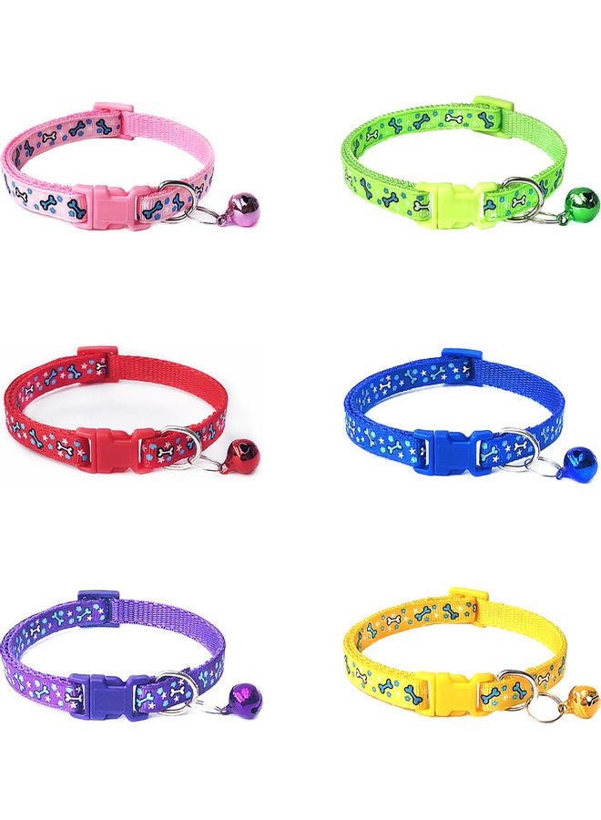 Adjustable Bone Print Bell Buckle Collar Dark Purple 32cm - Image 4