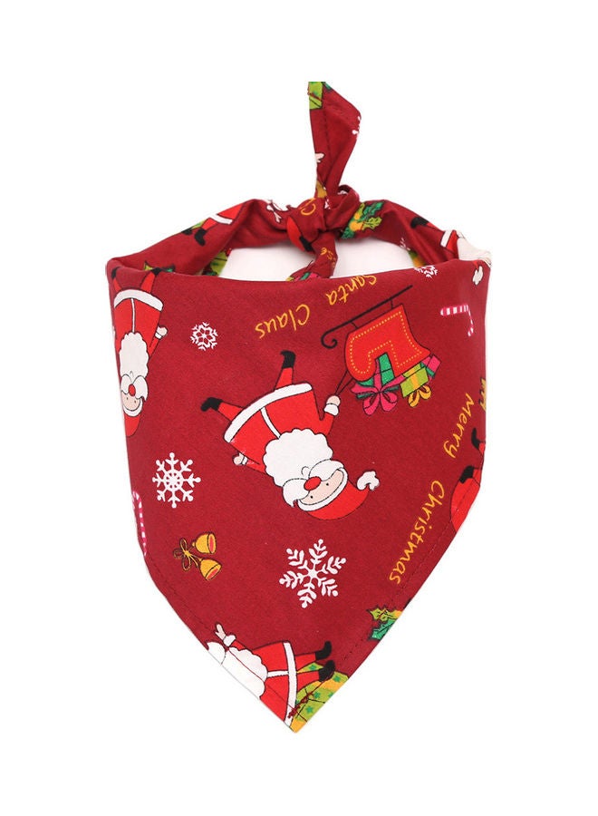 Generic Christmas Pet Dog Santa Elk Snowflake Bandana Red 65x45x45cm - Image 1