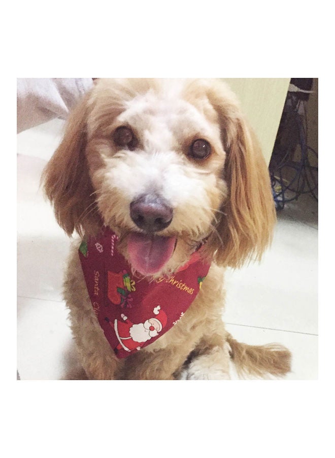 Pet Dog Puppy Santa Elk Snowflake Bandana Multicolour 65x45x45cm - Image 5