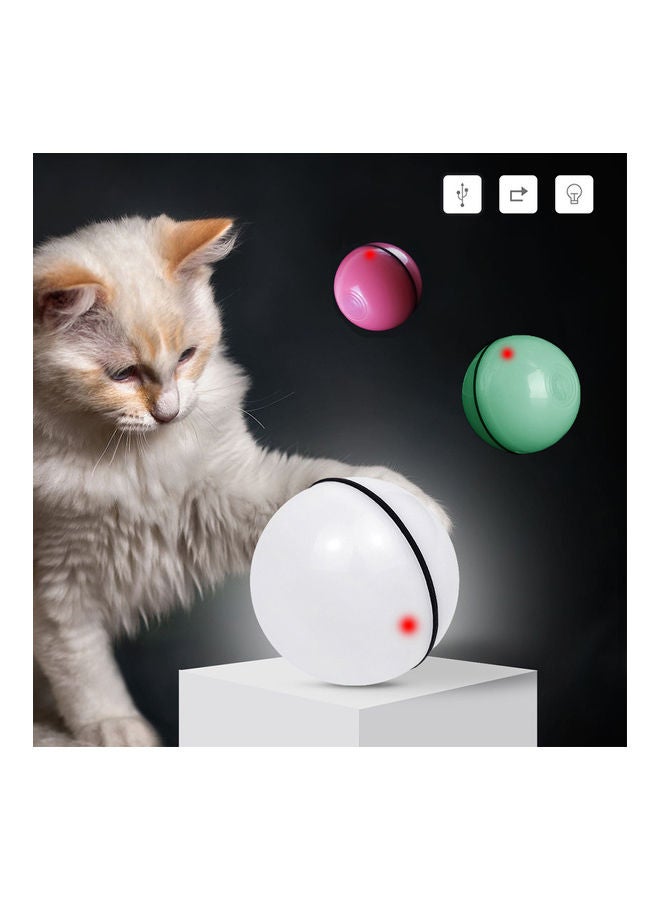 LED Light Pet Ball Exercise Chaser Toy Green 6.2cm - Image 2