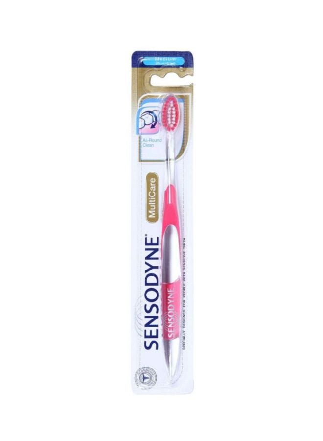 Multicare Medium Toothbrush Pink/Clear 8cm - v1604569031/N27101835A_1