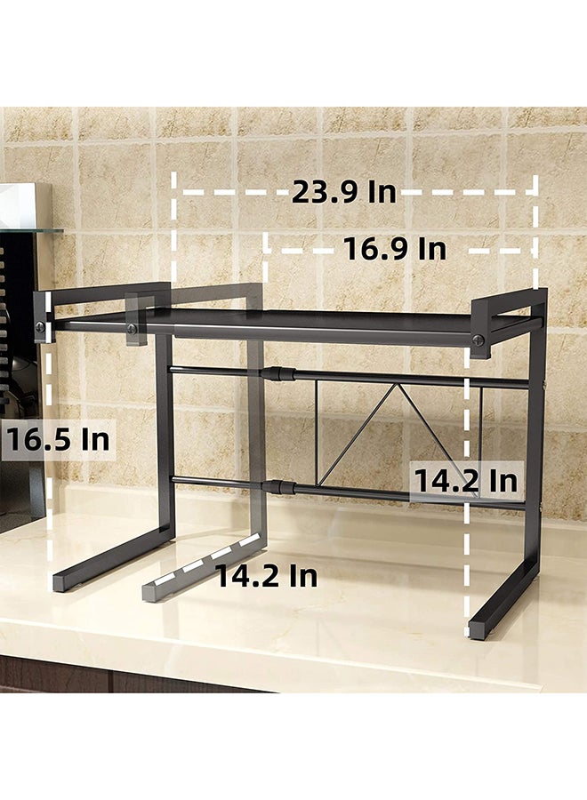 AMERTEER - Microwave Oven Rack Black 16.5 x 23.9inch - Image 1