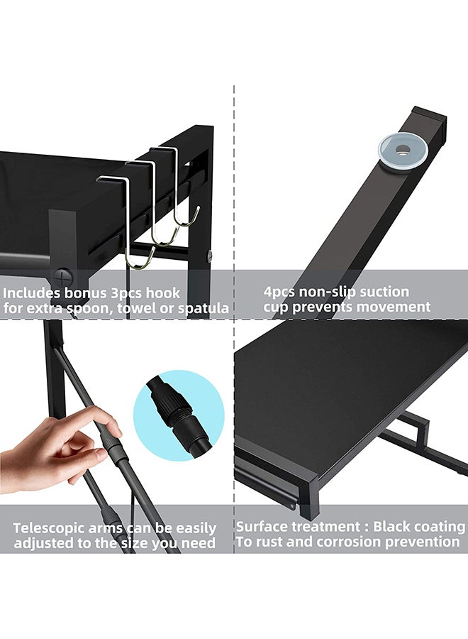 AMERTEER - Microwave Oven Rack Black 16.5 x 23.9inch - Image 1