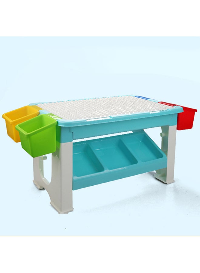 Little Story - 3In1 Activity And Block Table, Toys Table, 69 Blocks Lego Compatible, Study Table, Water Play Table, Sand Table, Multipurpose Table,Boys Girl Kids Furniture, Sensory Play, Homeschooling, 69 Blocks, 3Years 69 - Image 1