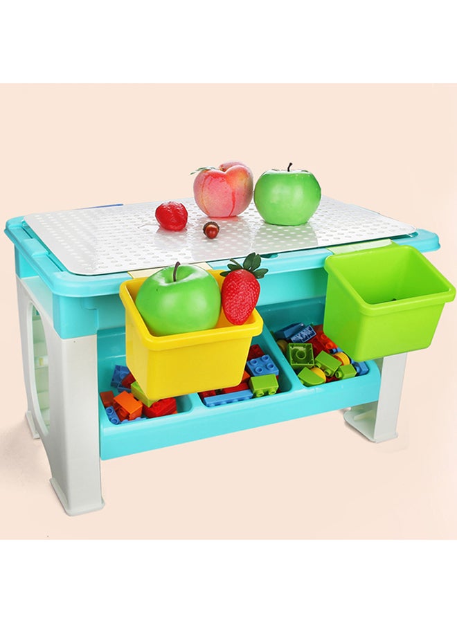 Little Story - 3In1 Activity And Block Table, Toys Table, 69 Blocks Lego Compatible, Study Table, Water Play Table, Sand Table, Multipurpose Table,Boys Girl Kids Furniture, Sensory Play, Homeschooling, 69 Blocks, 3Years 69 - Image 1