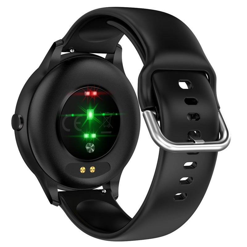Lemonda - Full Touch K21 Waterproof Round Smart Watch Black - Image 1