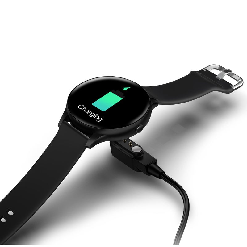 Lemonda - Full Touch K21 Waterproof Round Smart Watch Black - Image 1