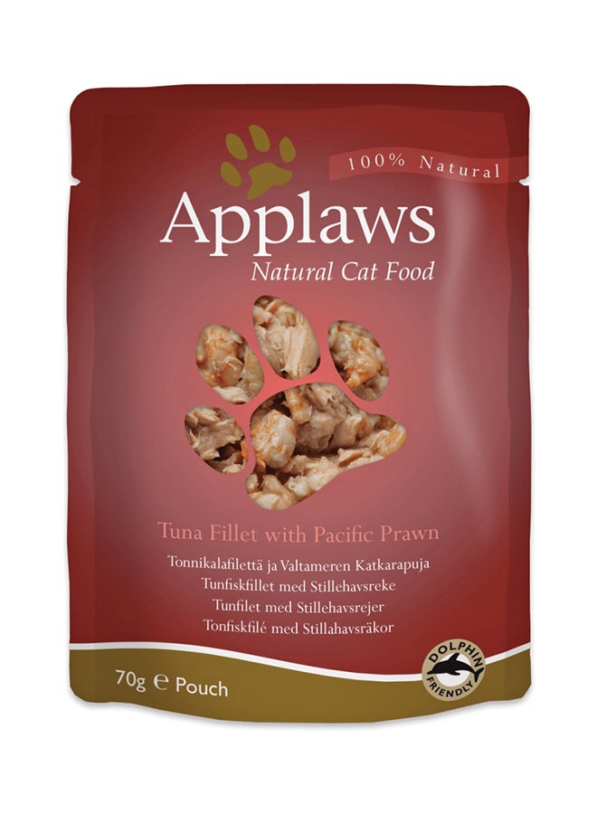 آبلاوس كيس تونا للقطط مع قريدس في مرق 70جرام
