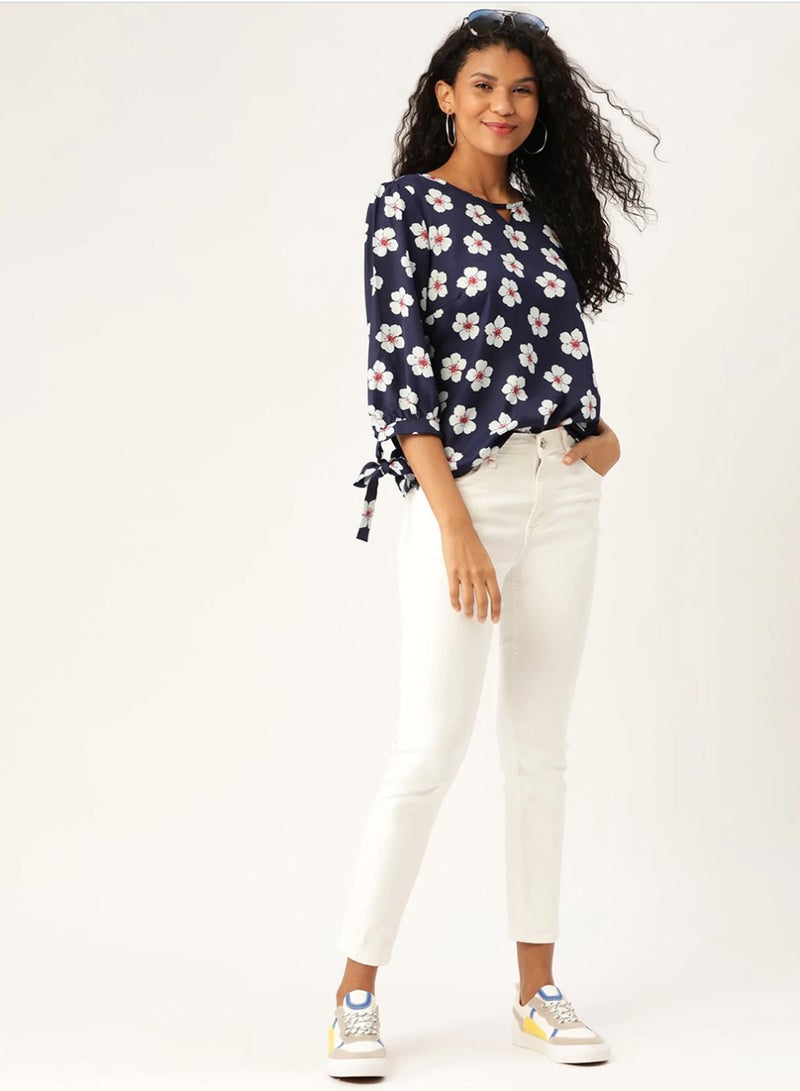 DressBerry Lace Sleeveless Top Blue  - Image 3