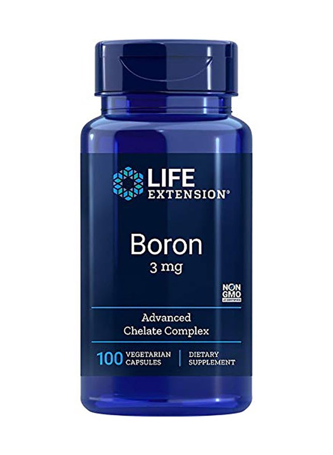 Life Extension 100 Pcs Vegetarian Boron, 3 mg Capsules - Image 1